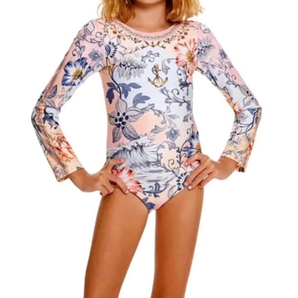 AGUA BENDITA GIRLS HONEY KAI LONG SLEEVES ONE PEICE SWIMSUIT